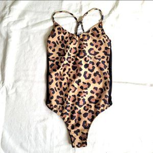 ❣️2/$36 Girl On Fire Gigi Bodysuit Meow XS Leopard Cheetah Animal Print Mesh
